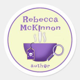 Rebecca McKinnon Mystery Author Logo Stickers