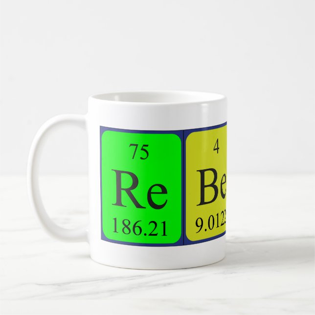 Rebecca periodic table name mug (Left)