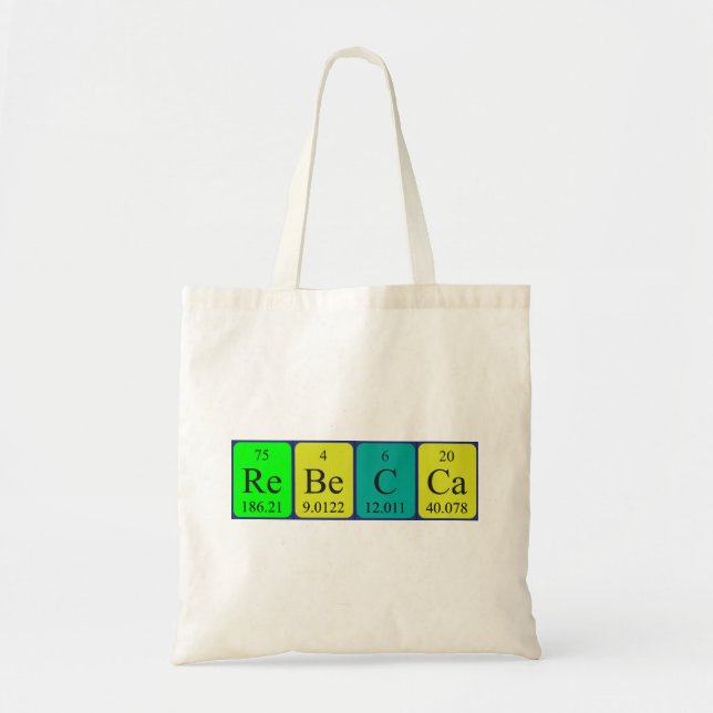 Rebecca periodic table name tote bag (Front)