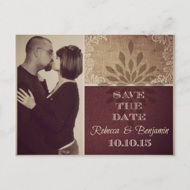 Rebecca Save Date Announcement Postcard (Front)