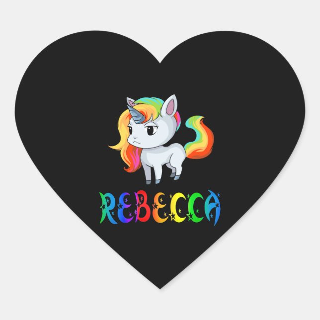 Rebecca Unicorn Heart Sticker (Front)