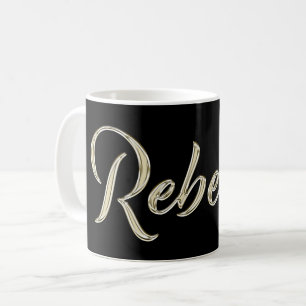 Rebecca white Handwriting Tasse Kaffeetasse Coffee Mug