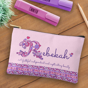 Rebekah name beginning with R girls pencil case Accessory Pouch