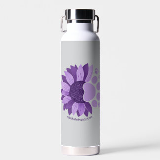 Rebekah's Legacy Lavendar Sunflower Paw Water Bottle