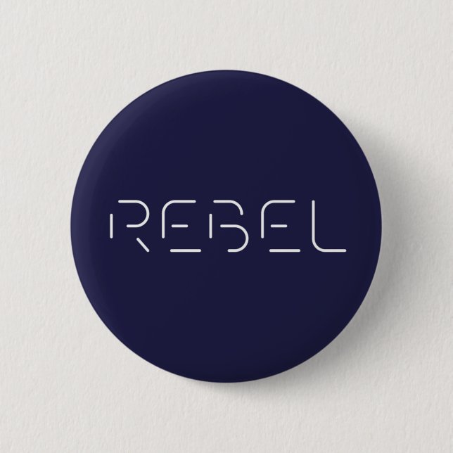 REBEL 6 CM ROUND BADGE (Front)