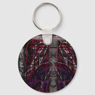 Rebel Artist - Text & Graffiti Abstract Design Key Ring