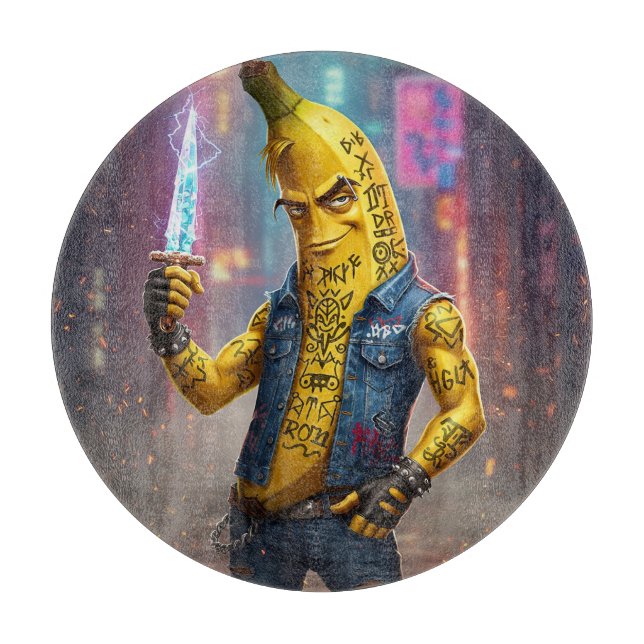 Rebel Banana Cutting Board (Front)