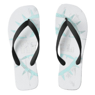 Rebel Barbed Wire Cyber Grunge Aesthetic Bluetooth Flip Flops