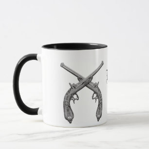Rebel Crossed Pistol Monogram Mug