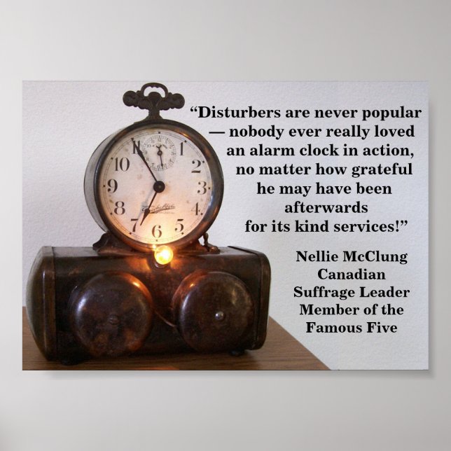 Rebel Girl Canada Suffrage Nellie McClung Quote Poster (Front)