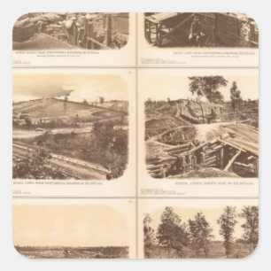 Rebel lines, Atlanta, Ga Square Sticker