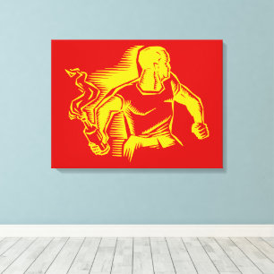 Rebel, Molotov Cocktail, Riots, Communist Style Canvas Print