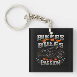 🏍️ Rebel Motorcycle Graphic For Custom Riders ☠️ Key Ring