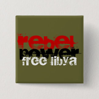 REBEL POWER FREE LIBYA 15 CM SQUARE BADGE