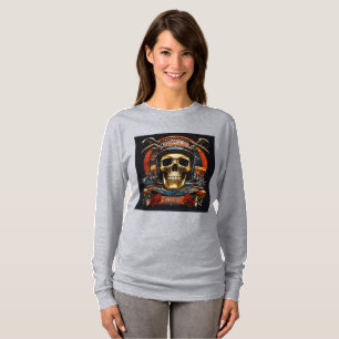 "Rebel Rhythms: Vintage Rock & Roll Skull T-shirt