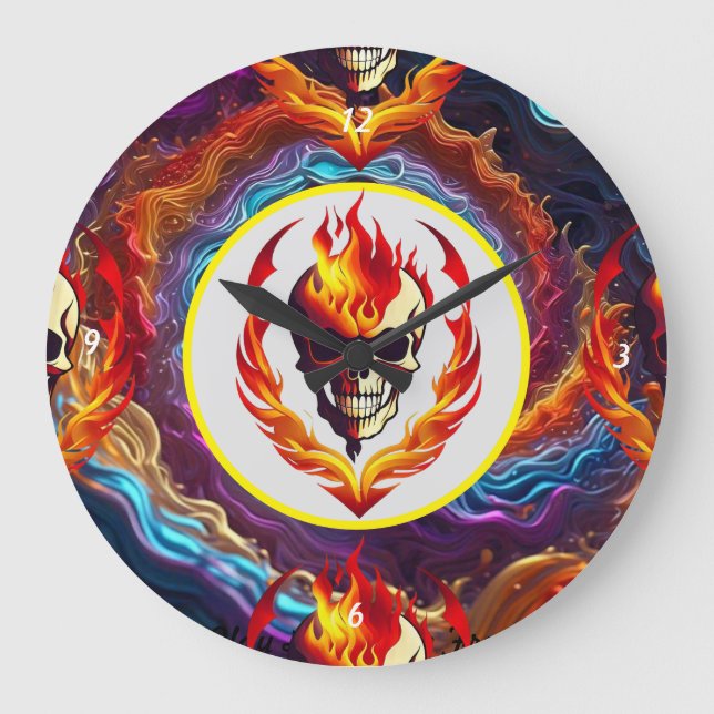 "Rebel Rock Renaissance" Large Clock (Front)