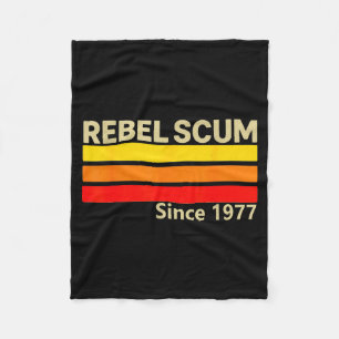 Rebel S Since 1977 Clic Retro Iconic Vintage Sayin Fleece Blanket