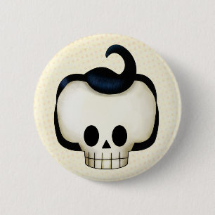 Rebel Skull 6 Cm Round Badge