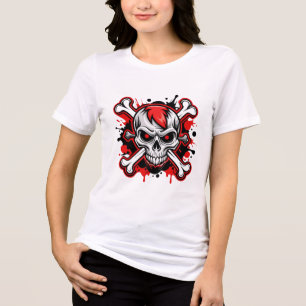 Rebel Skull Rock & Roll Band Logo T-Shirt Tri-Blend Shirt