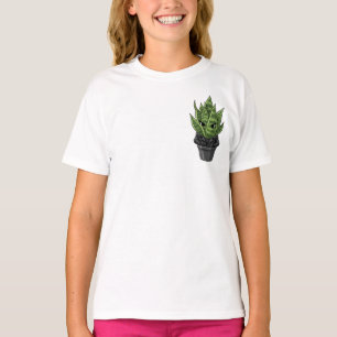 Rebel Snake Plant in Leather Jacket Kids T-Shirt