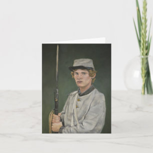 Rebel Soldier Civil War Portrait Art Note Card