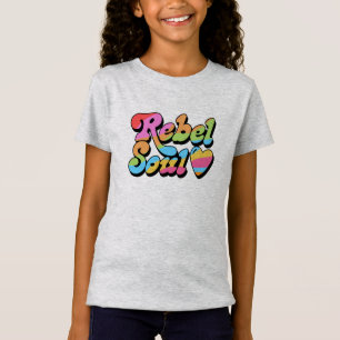 Rebel Soul Rainbow Colours Graphic T-Shirt