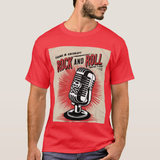 "Rebel Sound: Vintage Microphone Rock Poster" T-Shirt