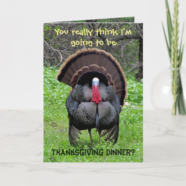 Rebel Turkey Thanksgiving Card (Front)