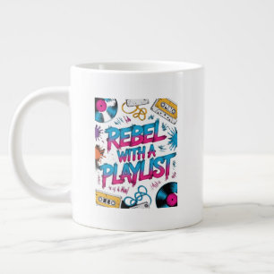 Rebel With A Playlist – Retro Music Lover Large Coffee Mug