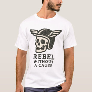 Rebel Without A Cause Skull  T-Shirt