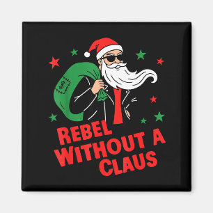 Rebel Without A Claus– Cool Santa Leather Jacket C Magnet