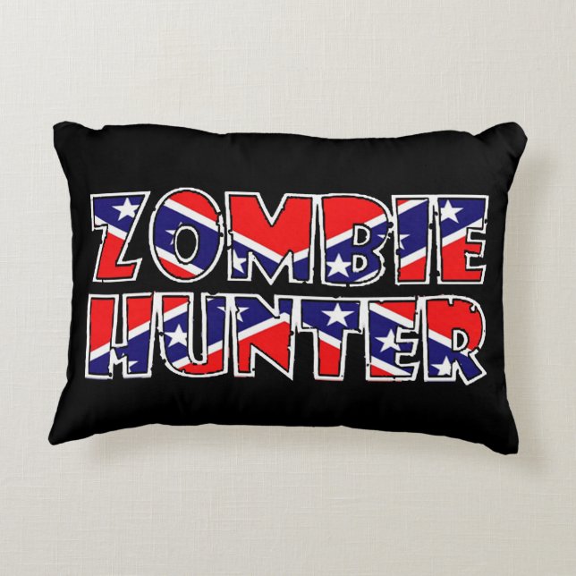 Rebel Zombie Hunter Decorative Cushion (Back)
