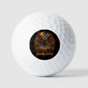 Rebellion Bald Eagle and Skulls  Golf Balls