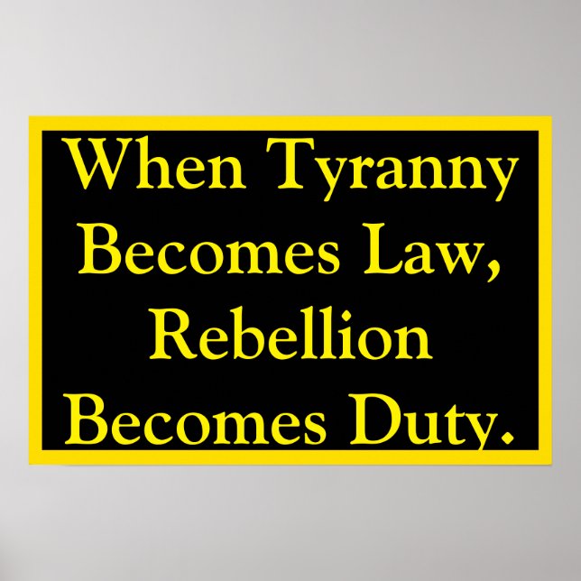 Rebellion Becomes Duty Poster (Front)
