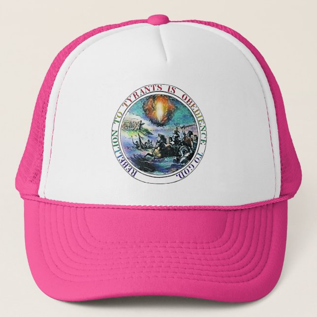 Rebellion To Tyrants is Obedience to God Apparel Trucker Hat (Front)