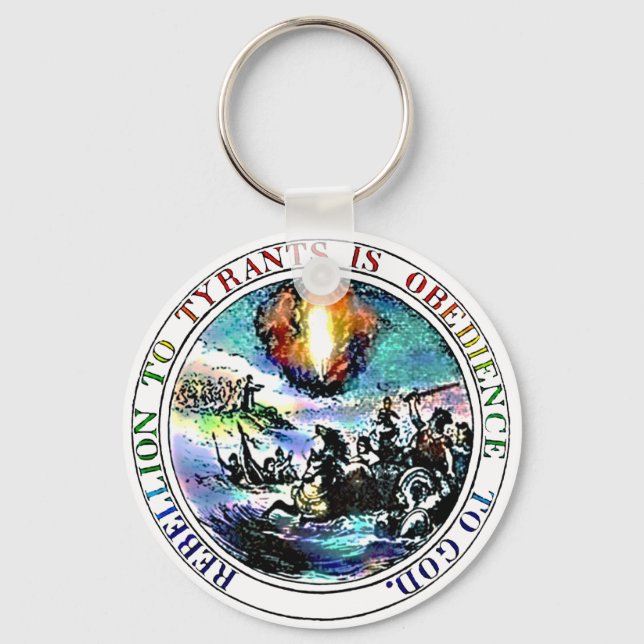 Rebellion To Tyrants Thomas Jefferson Great Seal Key Ring (Front)