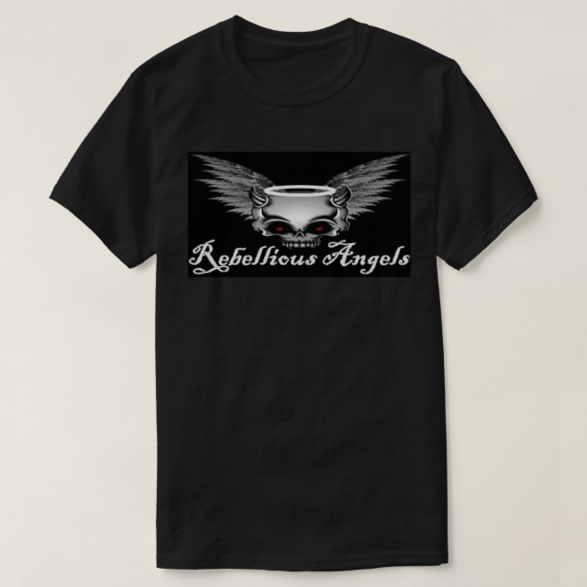 REBELLIOUS ANGELS MC LOGO T SHIRT (Design Front)