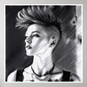 Rebellious elegance: profile of a bold soul. poster