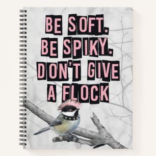 Rebellious Punk Bird Notebook