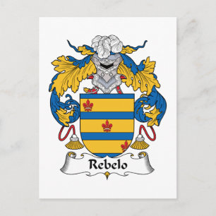 Rebelo Family Crest Postcard