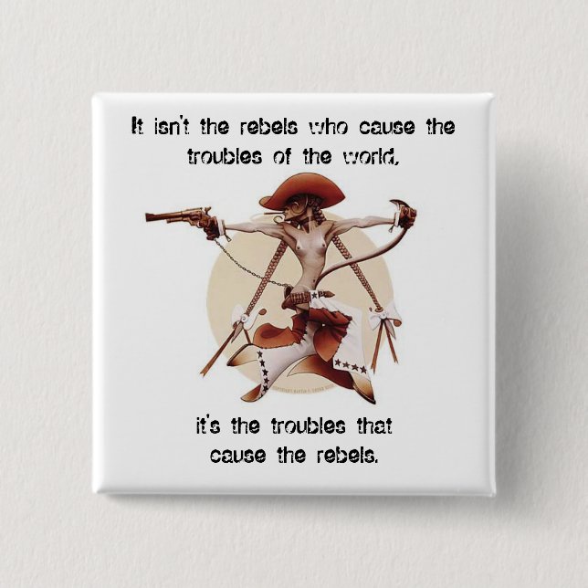 Rebels 15 Cm Square Badge (Front)