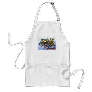 Rebels without a Claus Reindeer Holiday Cartoon Standard Apron