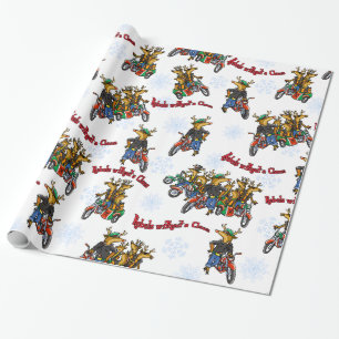 Rebels without a Claus Reindeer Silver Holiday Wrapping Paper