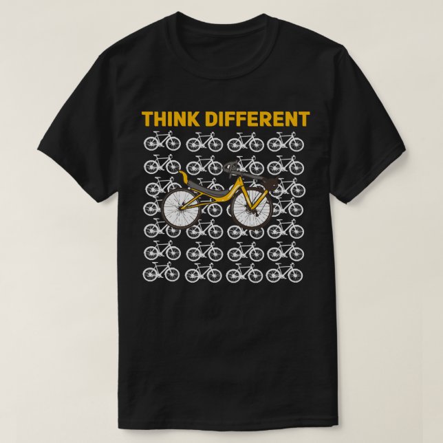 Rebent Bike Think Different T-Shirt (Design Front)