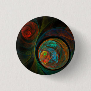 Rebirth Abstract Art Button (round)