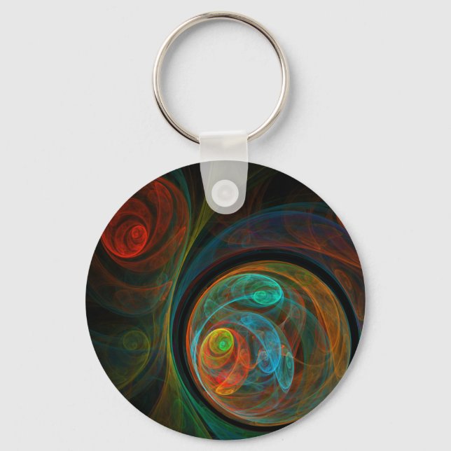 Rebirth Abstract Art Keychain (Front)