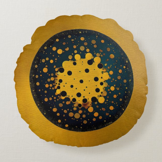 Rebirth – Abstract Circle Of Emergence Round Cushion (Front)