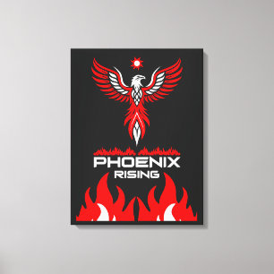Rebirth And Strength Phoenix Canvas Print