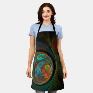 Rebirth Blue Abstract Art Apron