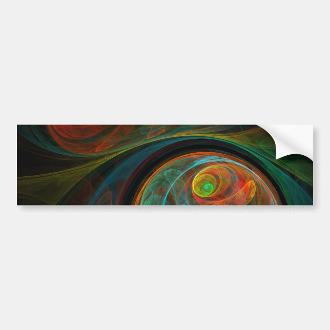 Rebirth Blue Abstract Art Bumper Sticker (Front)